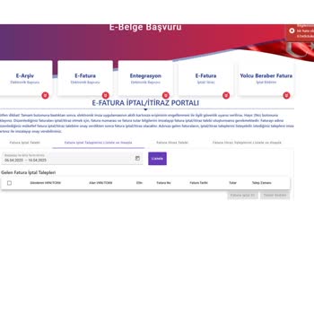E-Fatura İptal Portalı Erişim Sorunu