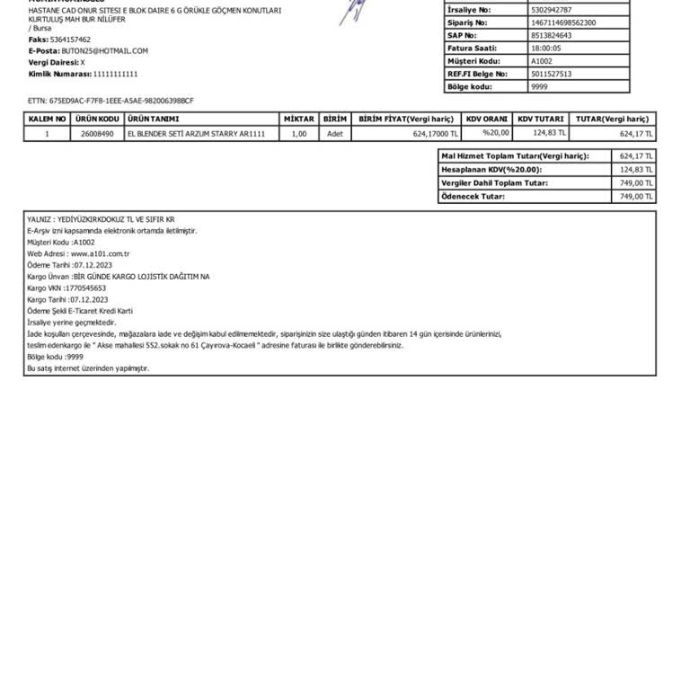 Arzum Blender İle Bitmeyen Sorunlar