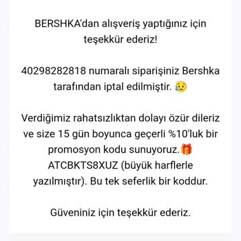 Bershka Online Alışverişte Stok Sorunu Ve İade Gecikmesi