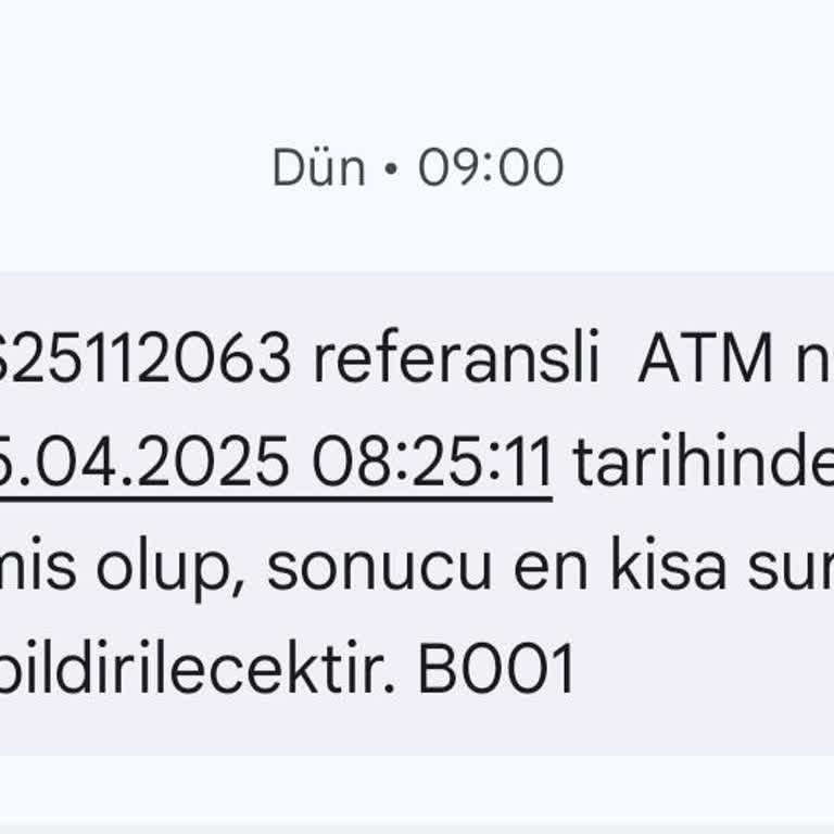 ATM'de Paraya El Konulması Ve Banka İletişim Sorunları