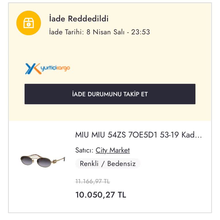 Yanlış Renk Gözlük İadesinde Barkod Sorunu