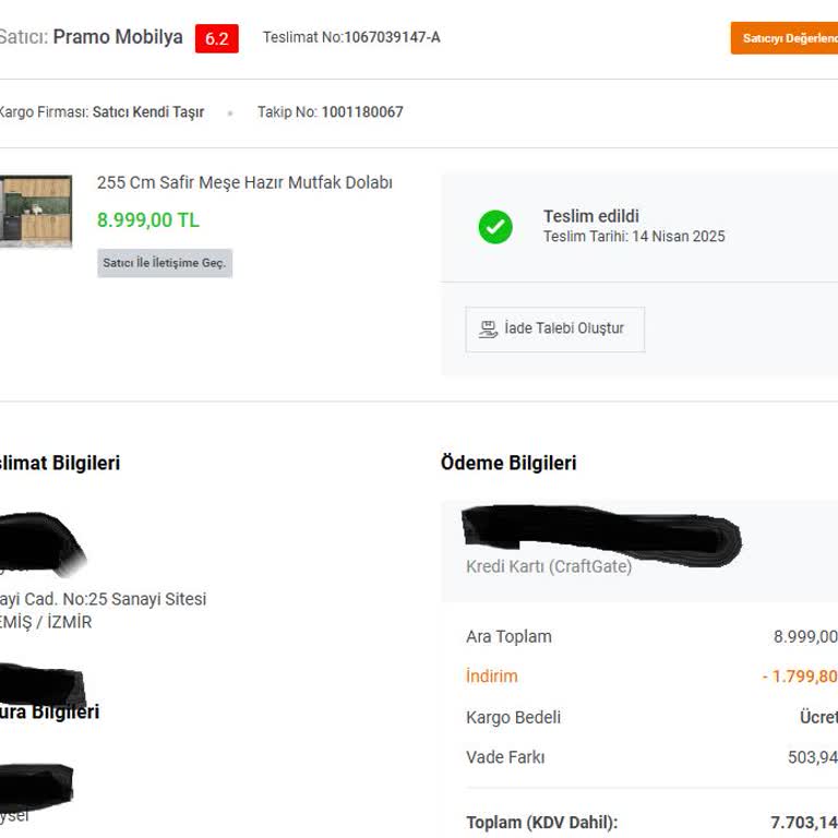 Koçtaş Ve Pramo Mobilya İle Hayal Kırıklığı: Teslim Edilmeyen Ürün