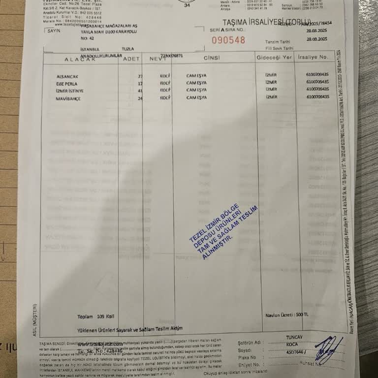 Tezel Lojistik İle Ödeme Sorunu Ve İletişim Eksikliği