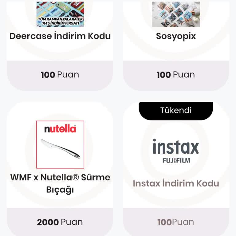 Nutella Uygulamasında Stok Sorunu