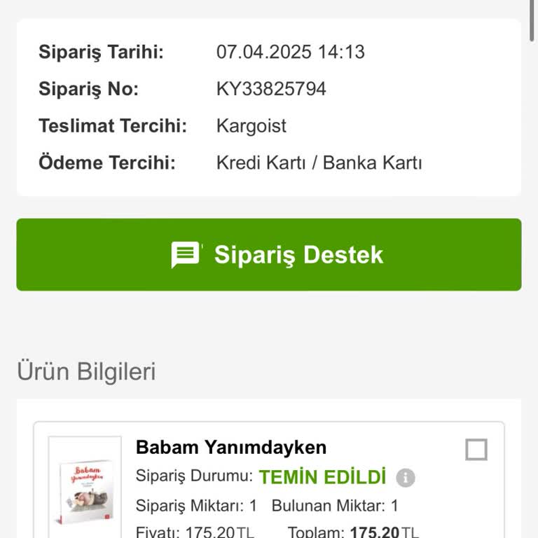 Kitap Siparişimde Gecikme Ve İletişim Sorunları