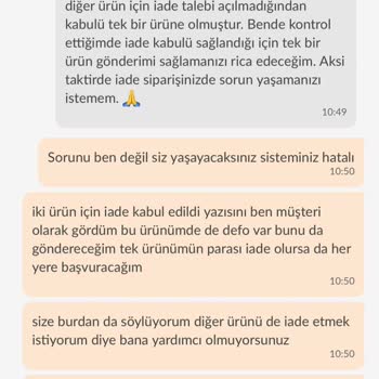 Yanlış Numara Ve Defolu Ürün İadesinde Sorun Yaşadım