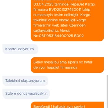 Evidea Siparişimde Kargo Ve İade Sorunu