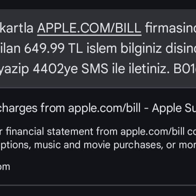 Apple.com'dan İzinsiz İşlem Ve İade Talebi