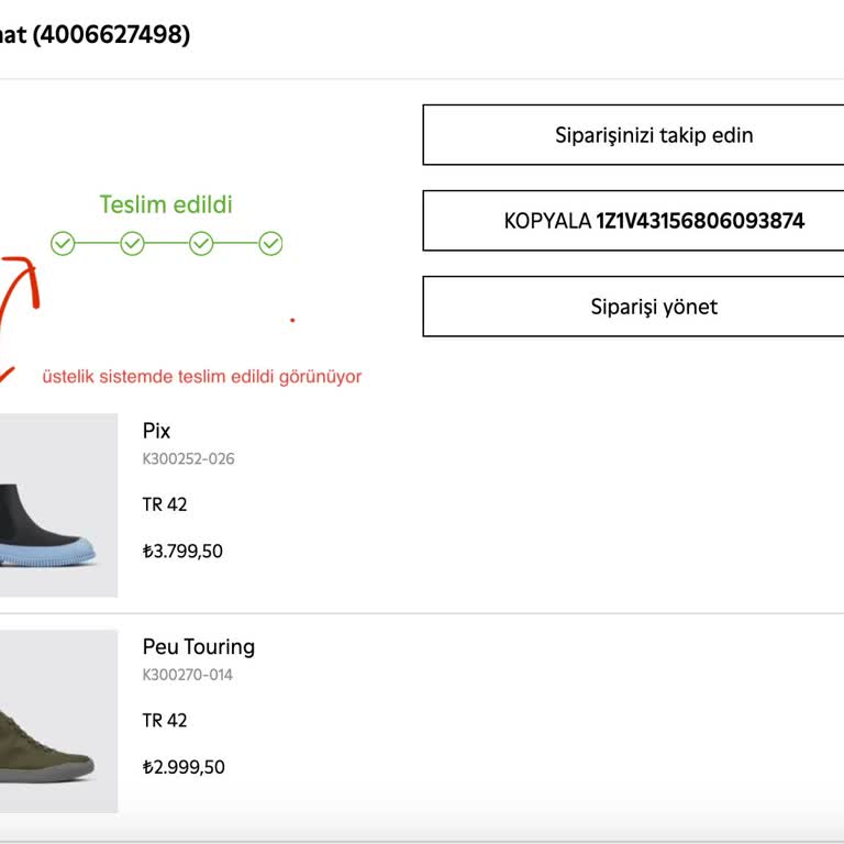 Camper'dan Aldığım Botlar Hala Elime Ulaşmadı