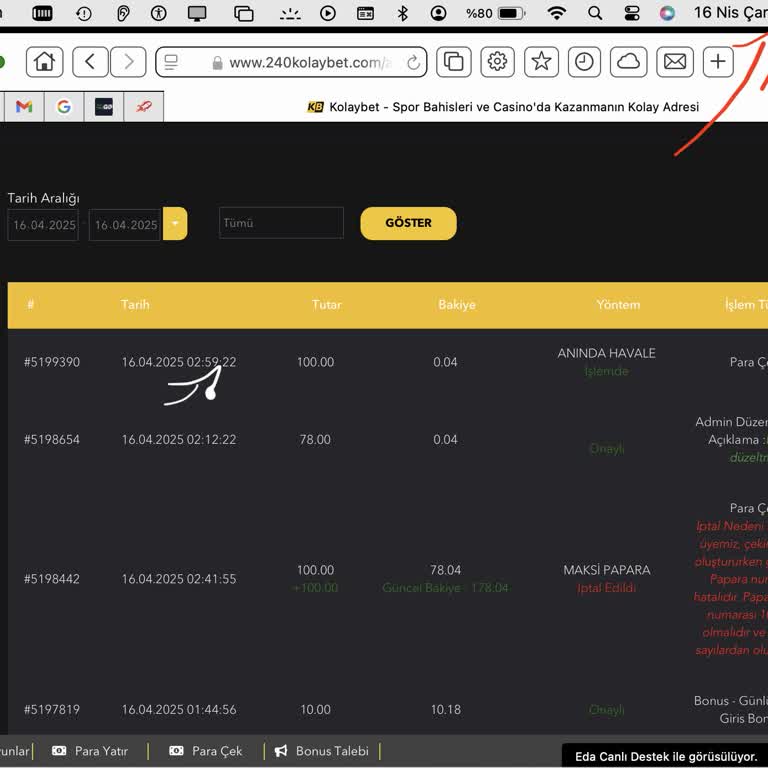 Kolaybet Ödeme Vaadini Yerine Getirmeyen Platform