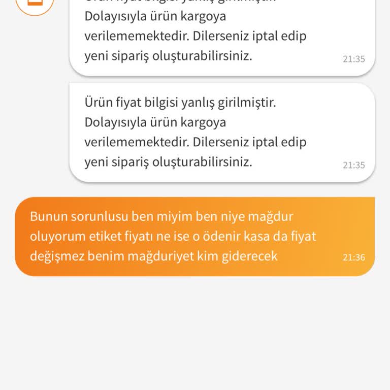 Teslim Edilmeyen Sipariş Ve Yanıtsız Kalan Mağduriyet