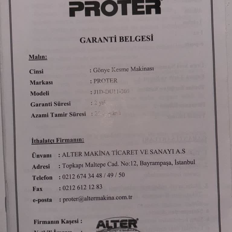 Sürekli Arıza Yapan Gönye Makinesi