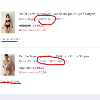 Stok Sorunu Nedeniyle İptal Edilen Sipariş Ve Mağduriyet