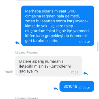 Doğum Günü Siparişi Teslim Edilmedi, İade Kabul Edilmiyor