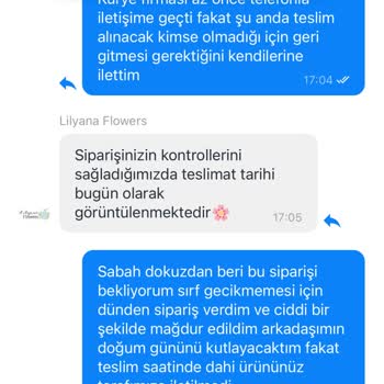 Doğum Günü Siparişi Teslim Edilmedi, İade Kabul Edilmiyor