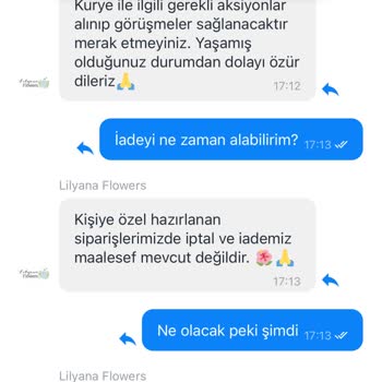 Doğum Günü Siparişi Teslim Edilmedi, İade Kabul Edilmiyor