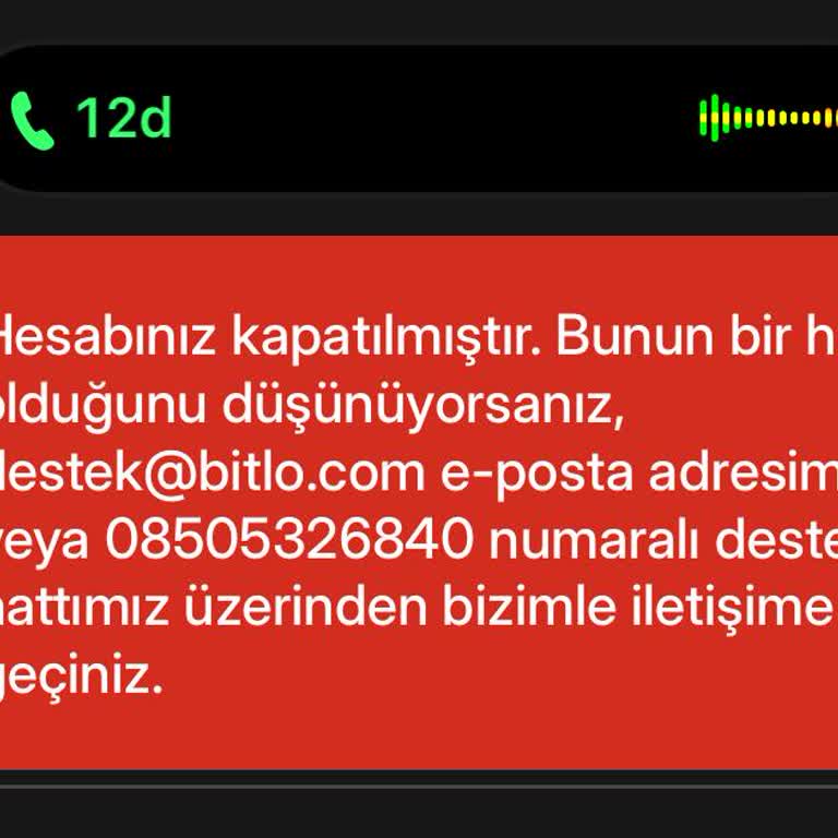 Bitlo Hesap Kapatma Ve Kimlik Doğrulama Sorunu