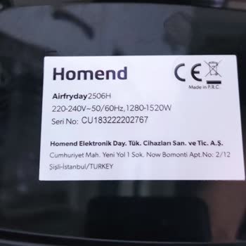 Homend Paslanan Airfryer Çekmecesi İçin Parça Tedariği Sorunu