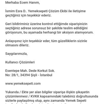 Teslim Edilmeyen Sipariş Ve Çözümsüzlük: Yemeksepeti'nde Yaşanan Hayal Kırıklığı
