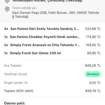 Yanlış Ve Buzlu Sipariş Sorunu
