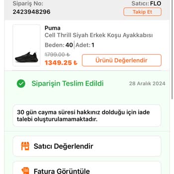 Puma Ayakkabıda Erken Yıpranma Ve Garanti Sorunu