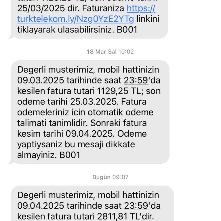 Yanlış Fatura Ücreti Ve Hattın İptal Edilmemesi