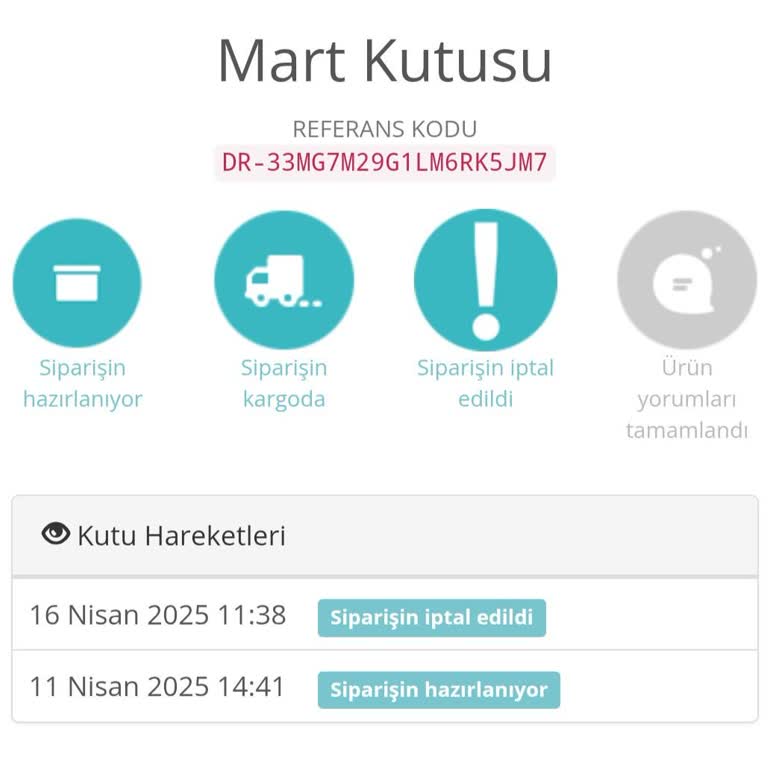 Denebunu'dan Kazandığım Kutunun Sebepsiz İptali