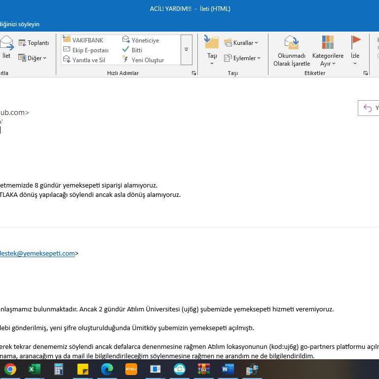 Yemeksepeti Partner Destek İle İletişim Sorunları