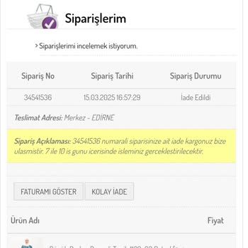 Sefamerve'den İade Sürecinde Yaşanan Mağduriyet