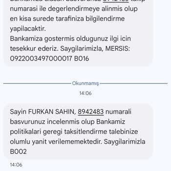 Taksitlendirme Kampanyasında Mağduriyet