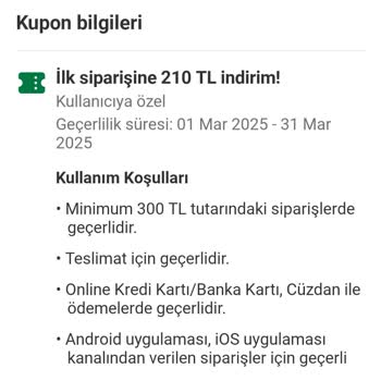 Yemeksepeti Kuponu Geçerlilik Sorunu