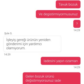 Bozuk Ürün Ve Çözümde Yetersizlik