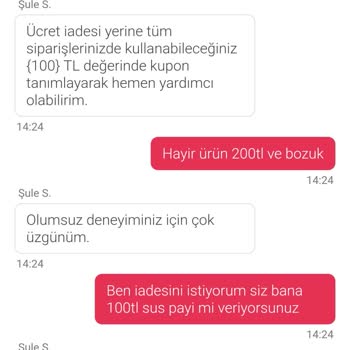 Bozuk Ürün Ve Çözümde Yetersizlik