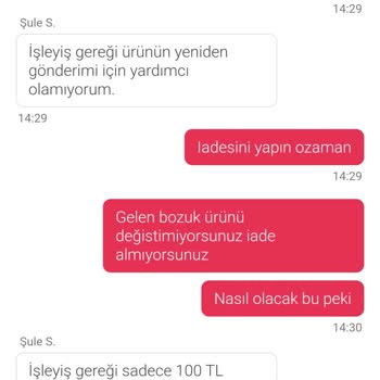 Bozuk Ürün Ve Çözümde Yetersizlik