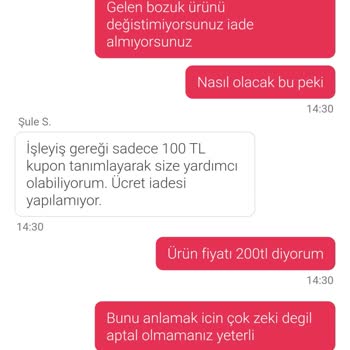 Bozuk Ürün Ve Çözümde Yetersizlik