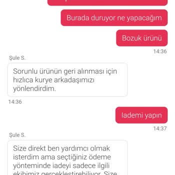 Bozuk Ürün Ve Çözümde Yetersizlik