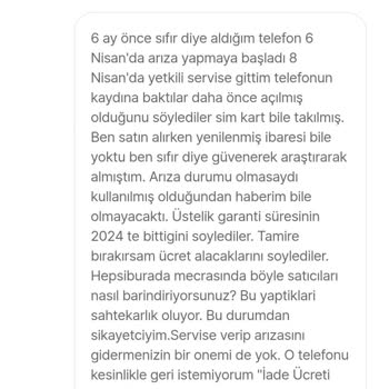 Yenilenmiş Telefon Ve İade Sorunu