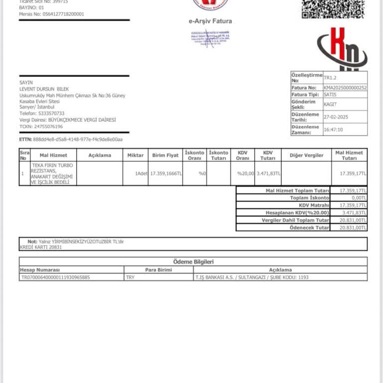 Fahiş Tamir Ücreti Ve Saygısız Hizmet