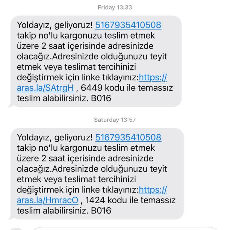 Aras Kargo'nun Yanıltıcı SMS Ve Ücret Problemi