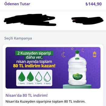 Getir Su Kampanya İndirimi Sorunu