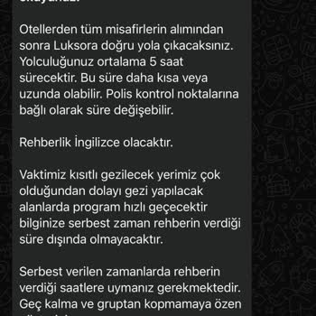 Tur Programındaki Eksiklikler Ve Zorunlu Beklemelerle Mahvolan Luxor Turu