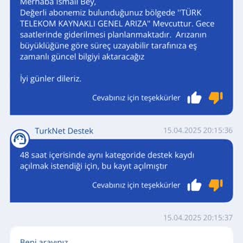 TurkNet Hizmet Kesintisi Mağduriyeti