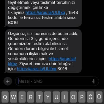 Aras Kargo Aksaray Şubesi İle Teslimat Sorunları