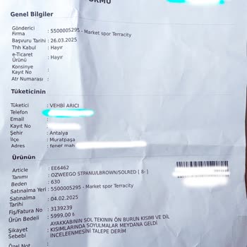 Adidas Ayakkabıda Açılma Ve Soyulma Sorunu