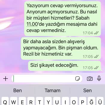 Sipariş Karışıklığı Ve Kalitesiz Ürün Deneyimi