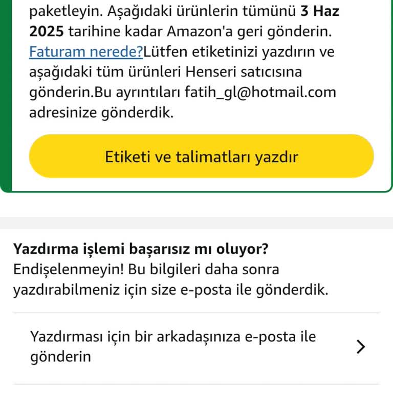 Kargo İade Sürecinde Yaşanan Karmaşa