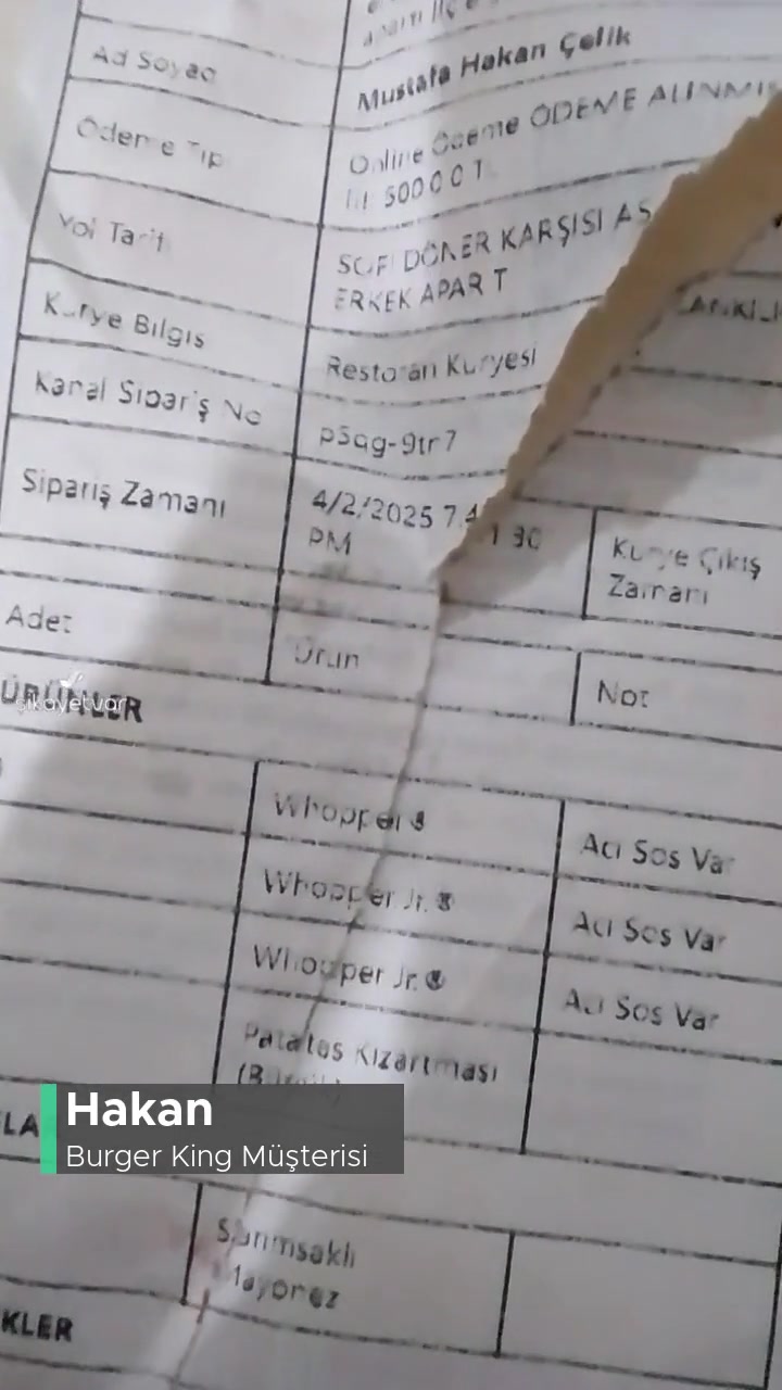 Burger King Ağrı Merkez Şubeden Yanlış Ürün! videonun kapak resmi