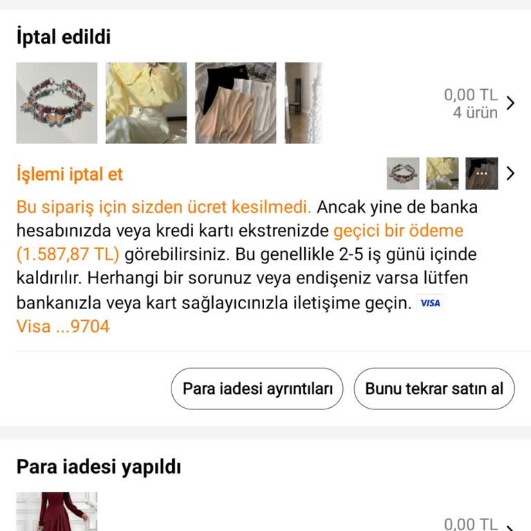 İptal Edilen Alışverişin İadesi Yapılmadı