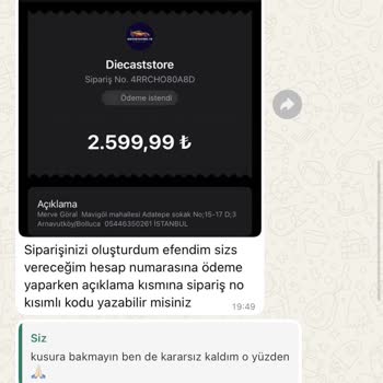 Sipariş Sonrası İletişim Sorunu Ve Para İadesi Talebi