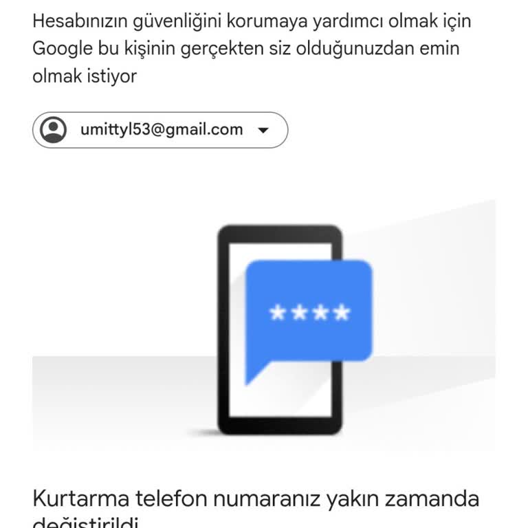 Gmail Hesabına Erişimde Eski Numara Engeli